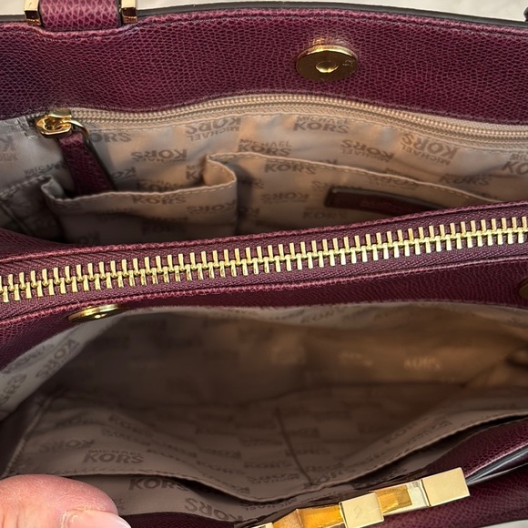 MICHAEL Michael Kors Brown Satchel with Gold Accents - Picture 3 of 5